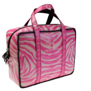 ....PINK WOMEN'S BAG WITH ANIMALIER FANTASY. MODEL PINCA MADE OF LORRY TARPAULIN.